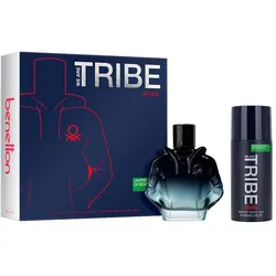 Benetton, Beauty Geschenkset, Set mit Herrenparfüm WE ARE TRIBE INTENSE MEN 2 Stücke (Körperpflegeset, Parfum Set)