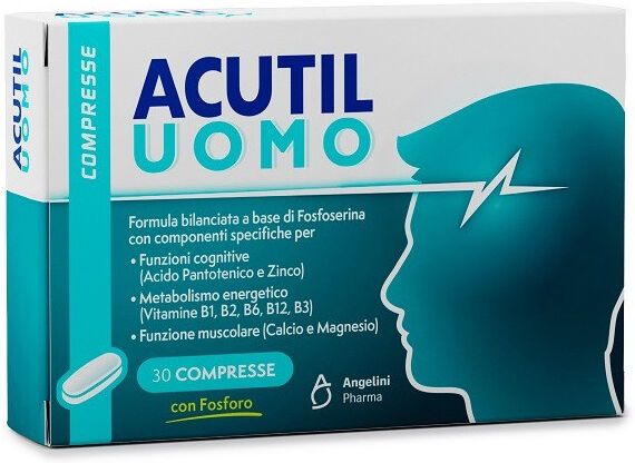 Angelini Pharma Angelini Acutil Uomo Integratore Memoria E Concentrazione 30 Cpr