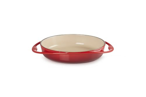 Le Creuset geëmailleerde gietijzeren tatinvorm, 28 cm, 2,6 liter, kersenrood