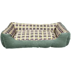 Granna Weiches Hundebett, Sofa, 90 x 70 x 20 cm, Grösse. XL (grün) (Hund), Hundebett + Katzenbett