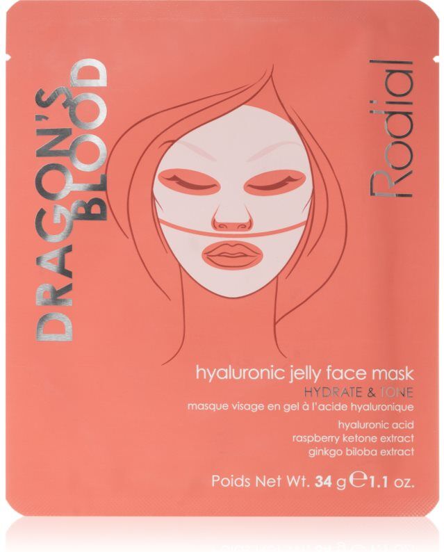 Rodial Dragon's Blood Hyaluronic Jelly Face Mask intensive hydrogel mask with hyaluronic acid 34 g