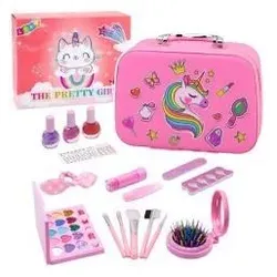 Lean Toys Kosmetiktasche mit Einhorn und Kosmetikartikeln