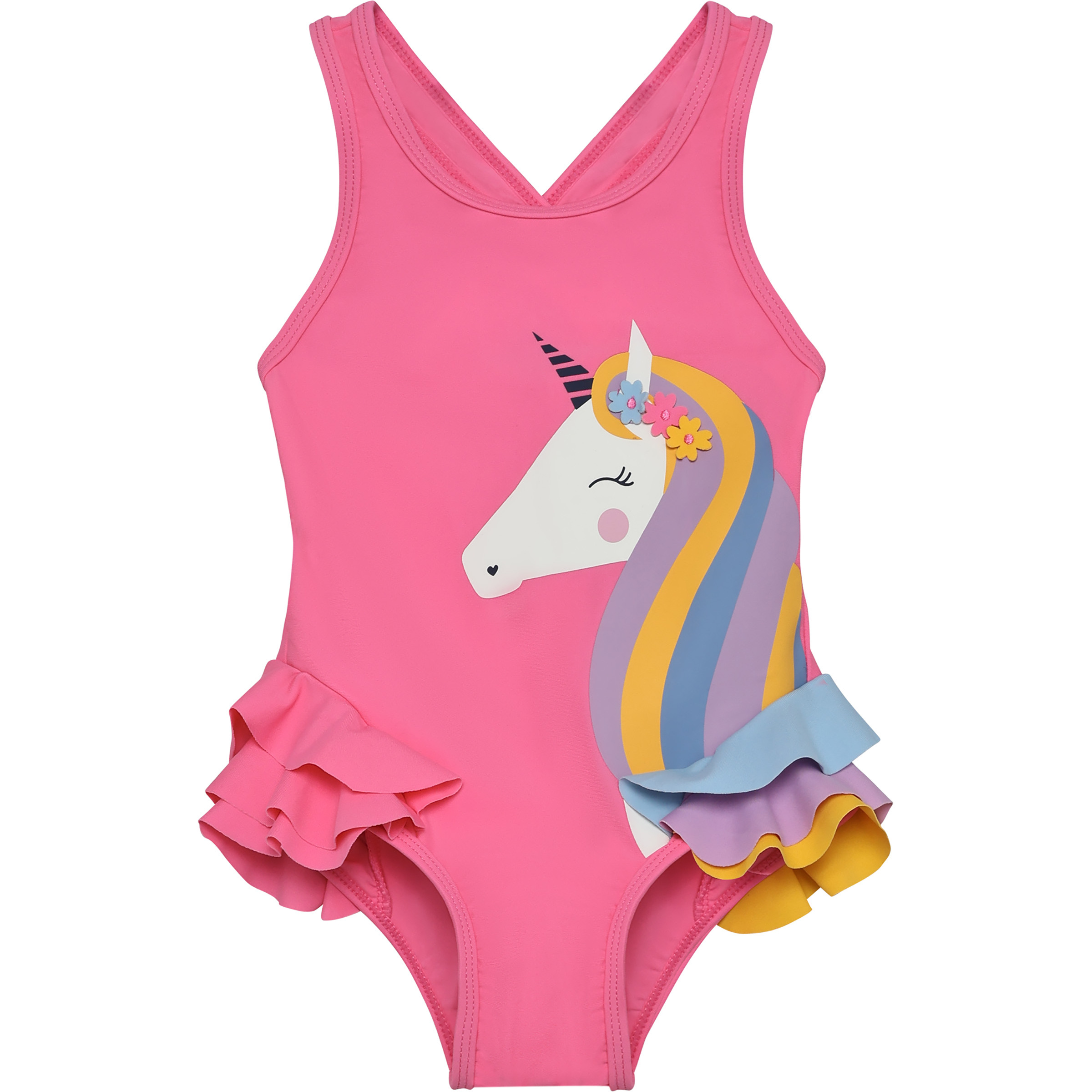 Color Kids Application Badeanzug Kinder Badeanzüge pink Größe 134 Lifestyle Schnell trocknend