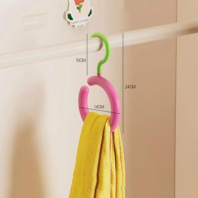 Uplift Picks Rotating Scarf Hanger Multi Hook Hat And Bag Organizer Space Saving Closet Rack pink 1 Pc