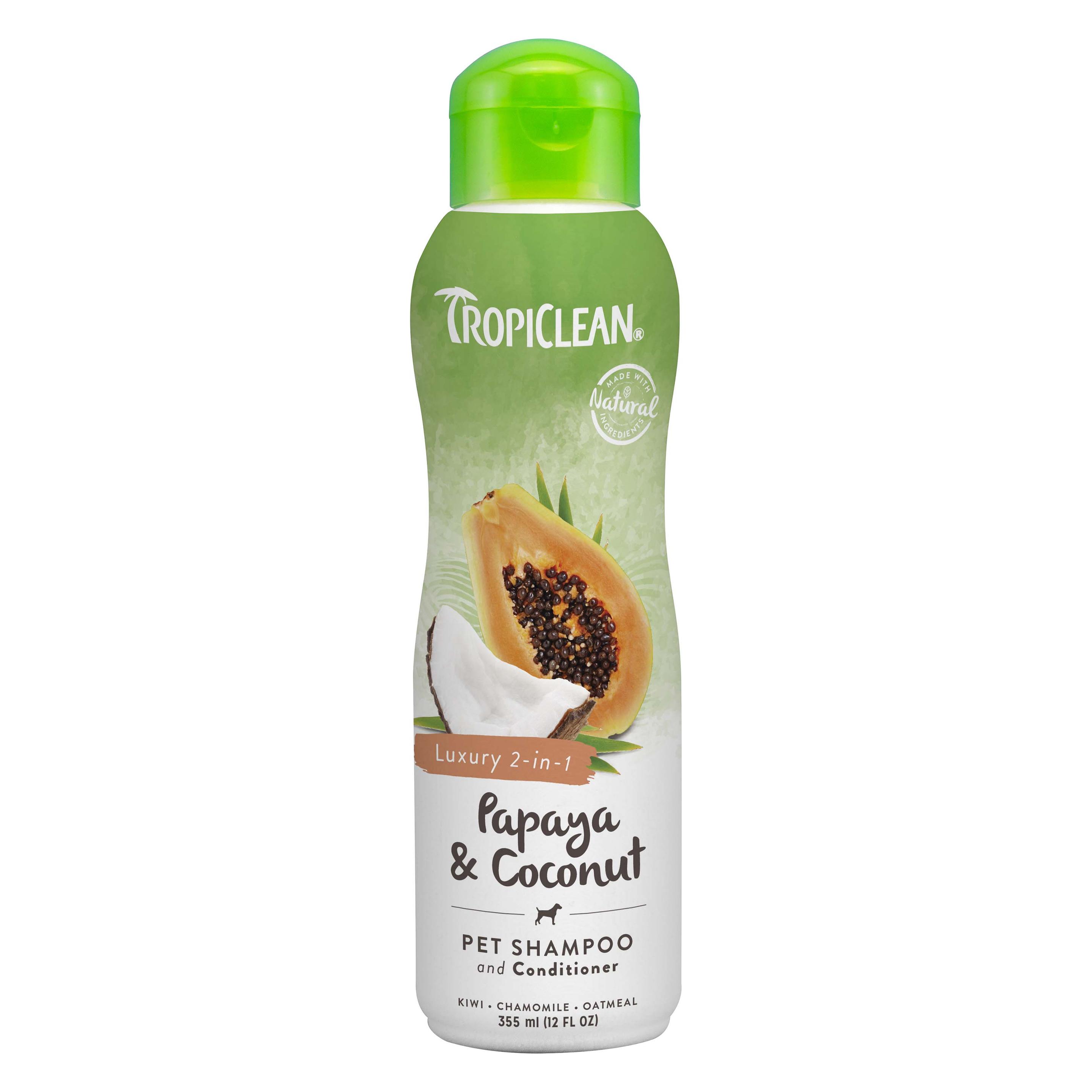 Tropiclean PAPAYA &COCONUT SHAMPOO - 355ML (719.2106) (Flüssiges Shampoo, 355 ml) (719.2106)