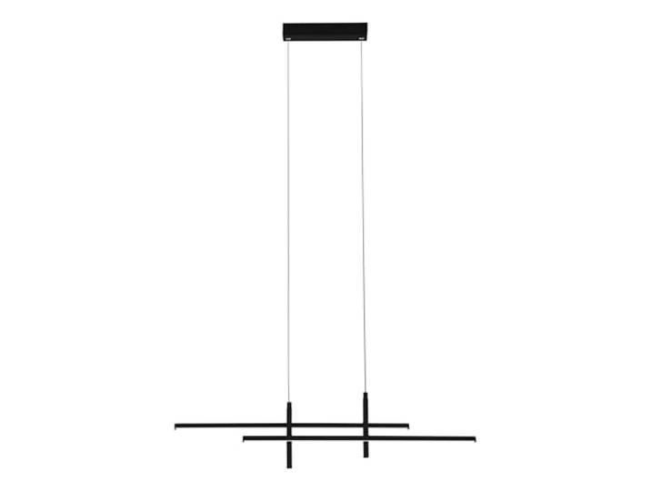 Eglo LED suspension Trepiliano\, lampe de plafond suspendue pour table à manger\, plafonnier en métal noir\, lumière blanc chaud\, 2500 lumens