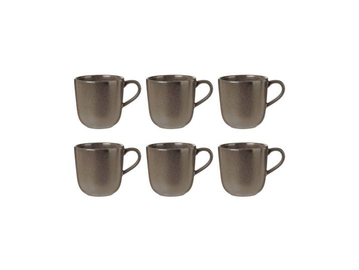 Aida Tassenset Raw, Braun, Keramik, 6-teilig, Geschirr, Tassen, Tassen Sets