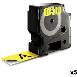 Dymo, Beschriftungsband, Beschriftungsband (2.40 cm, Schwarz, Gelb)
