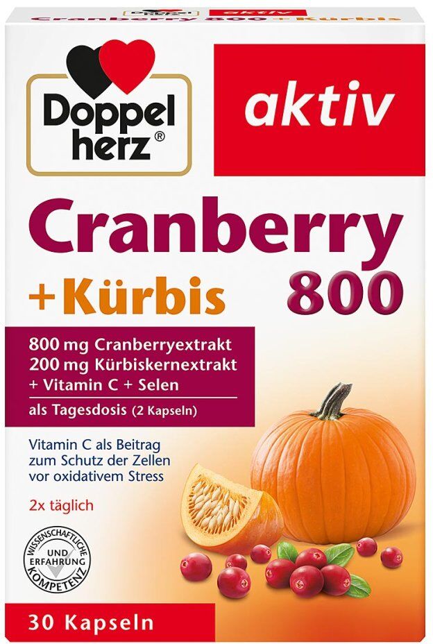 Doppelherz Cranberry + Kürbis Kapseln