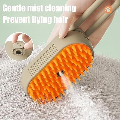 Katzenbürste, Fellpflegebürste für Katzen, selbstreinigend, 2 Stück, für Katzen und Hunde, entfernt lose Haare, sorgt für ein gesünderes Fell, angenehmes Pflegeerlebnis, tragbares Design