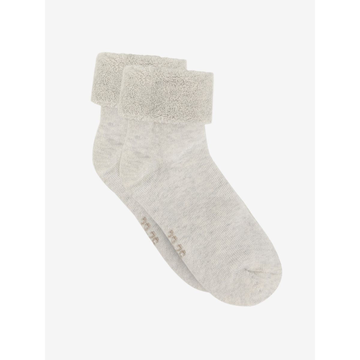 Minymo Cozy Velour Socks silver birch melange (209) 19\22 6838-209-19\22