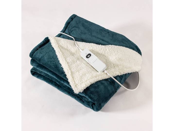Couverture chauffante déco bi matière - Blancheporte