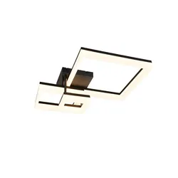 LED Deckenleuchte Wohnzimmerlampe Schlafzimmerleuchte schwarz SMD 32W B 65 cm