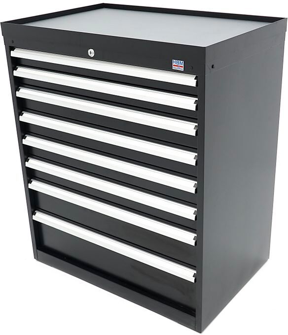Armoire à outils Profi 8 tiroirs HBM 88 x 58 x 100 cm noire
