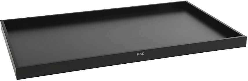 Etagenboden für Querstreben-Modelle, für BxT 1175 x 800 mm, mit Umrandung, aus MDF, schwarz eurokraft pro