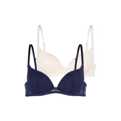 Bügel-BH DORINA "Sonia", Damen, Gr. 85, Cup C, blau (navy, ink), Obermaterial: 86% Polyamid, 14% Elasthan, BHs Bügel-BH