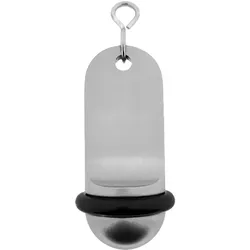 CombiCraft Midi Classic Silber Aluminium Hotel Schlüsselanhänger 70x30 mm - 5 Stück