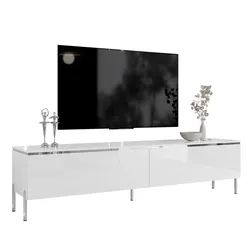 TV-SCHRANK AURORA SILVER 180 cm – gerade Chrombeine