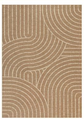 Garvee Modern Abstract Vintage Rainbow Easy Jute Area Rug