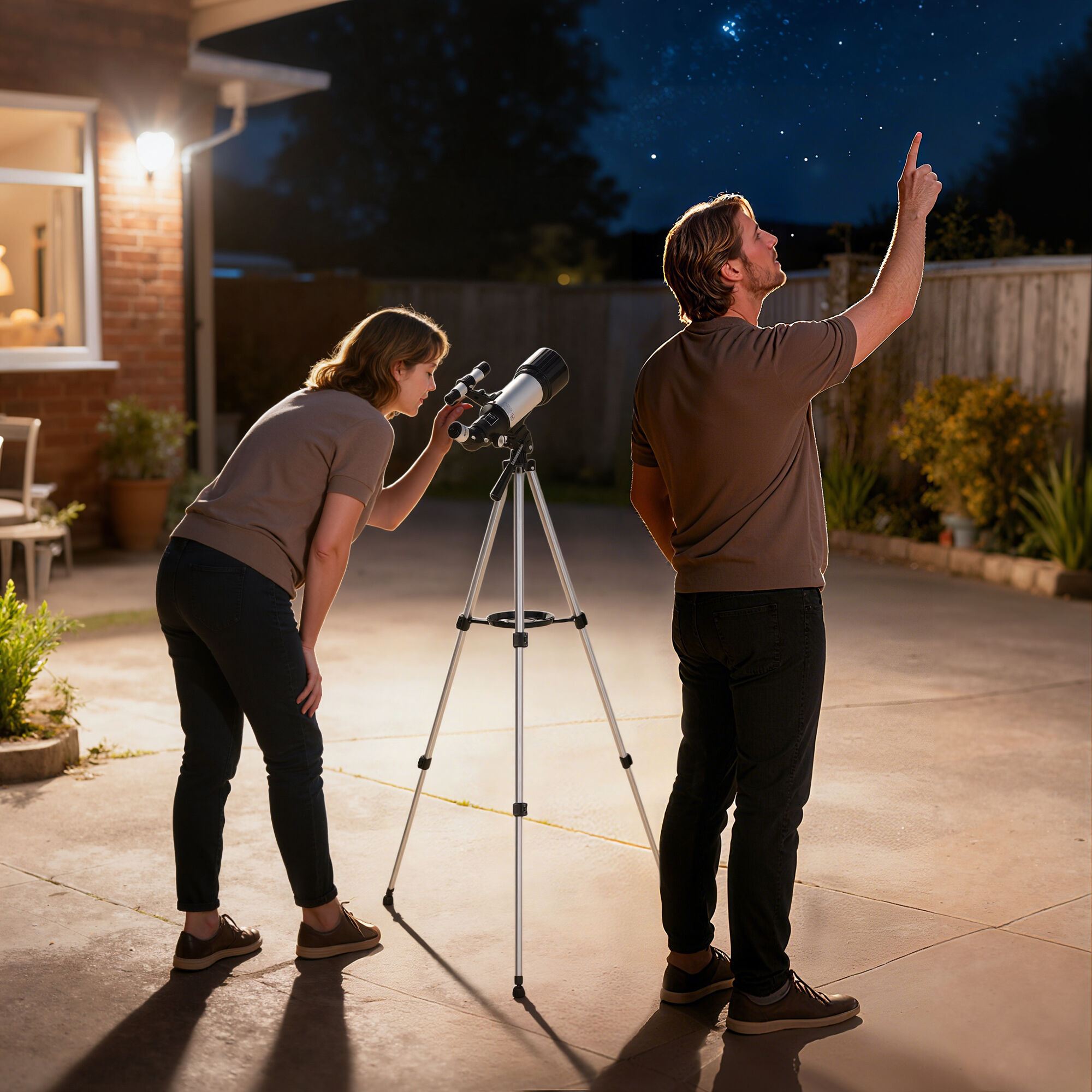 Altro Telescopio Astronomico 70mm Con 2 Lenti Oculari E Adattatore Smartphone, 80x80x135 Cm, Bianco E Nero