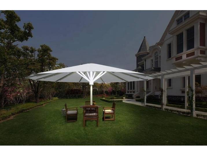 Parasol 5x5 m universel multi-positions pour l'extérieur et mobilier de jardin