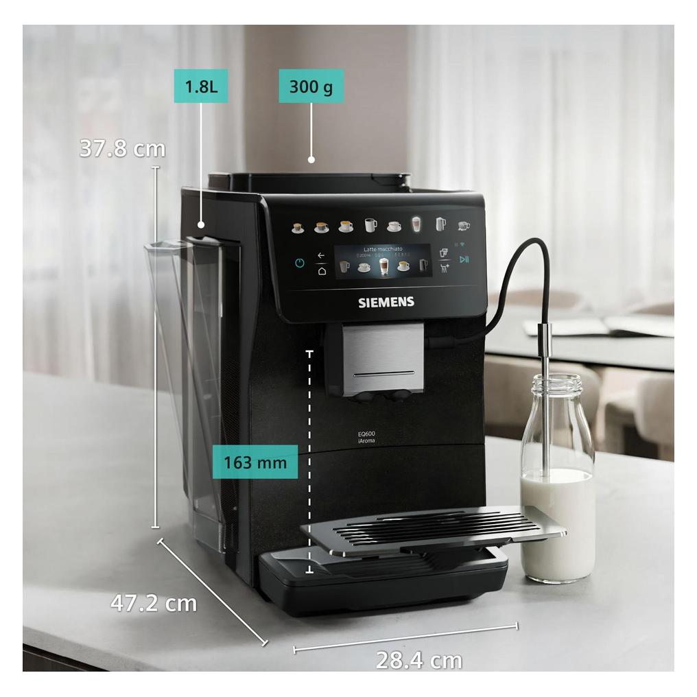 Siemens TP607ET8 EQ6 Espressomaskine Inkl. Termokop (35-TP607ET8)