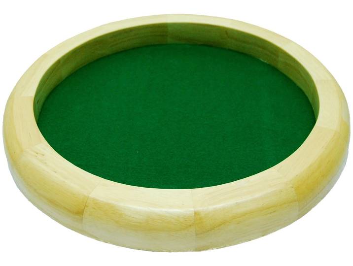 HOT Games Dobbelpiste - Pokerbak rond - 35 cm - Blank hout