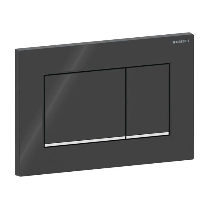 Geberit Sigma 20 Square Betätigungsplatte 115883KM1 schwarz / hochglanz-verchromt