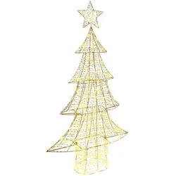 vidaXL Weihnachtsbaum mit 160 LEDs Warmweiß 150 cm Haustier