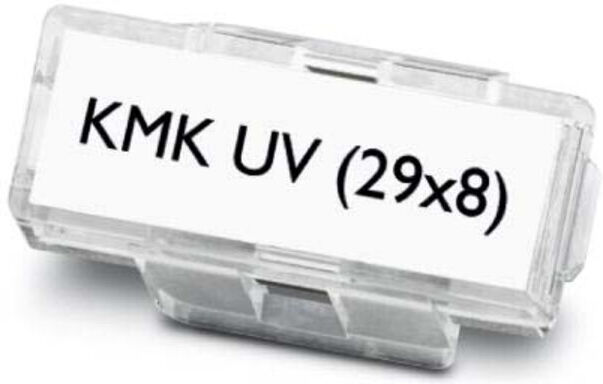 Phoenix Contact Porte-étiquettes transparent, 29 × 8 mm KMK UV (29X8) (1014107)