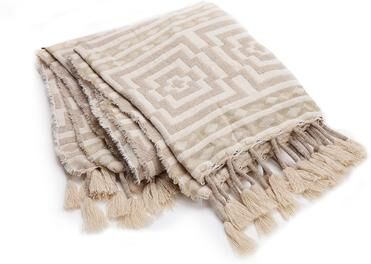 Hypnotic Woven Throw Blanket with Tassels by Jungalow