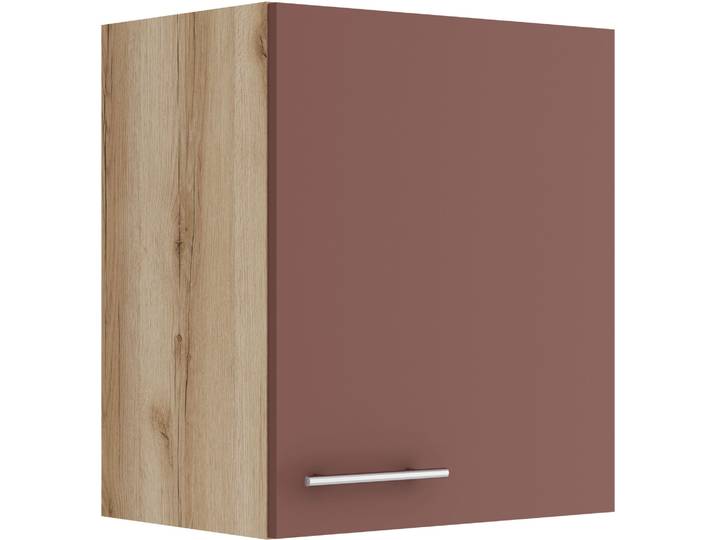 Hängeschrank OPTIFIT Bella , rot (rostrot, wildeiche), B:50cm H:57,6cm T:34,6cm, Holzwerkstoff, Schränke, Hängeschrank, Breite 50 cm, 1 Tür, 1 Einlegeboden