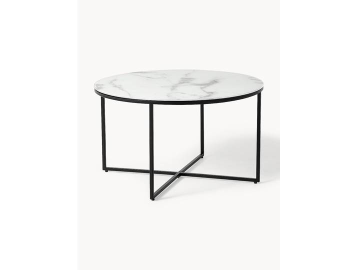 Table basse ronde look marbre Antigua
