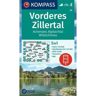 KOMPASS Wanderkarte 28 Vorderes Zillertal 1:50.000, Sonstige von , KOMPASS Freytag & Berndt, 978-3-99154-242-1