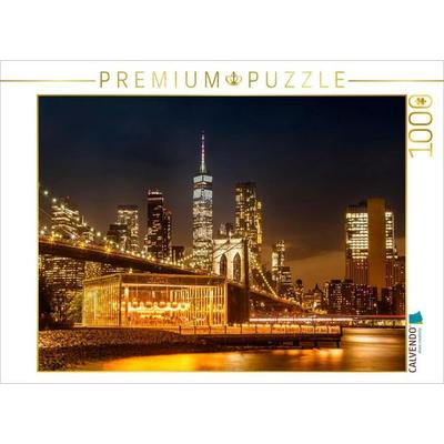 CALVENDO Puzzle Malerische Manhattan Impression aus Brooklyn | 1000 Teile Lege-Größe 64x48cm Foto-Puzzle für glückliche Stunden