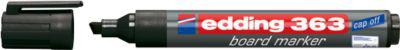 edding Whiteboard Marker 363, Keilspitze, 10 Stück, schwarz