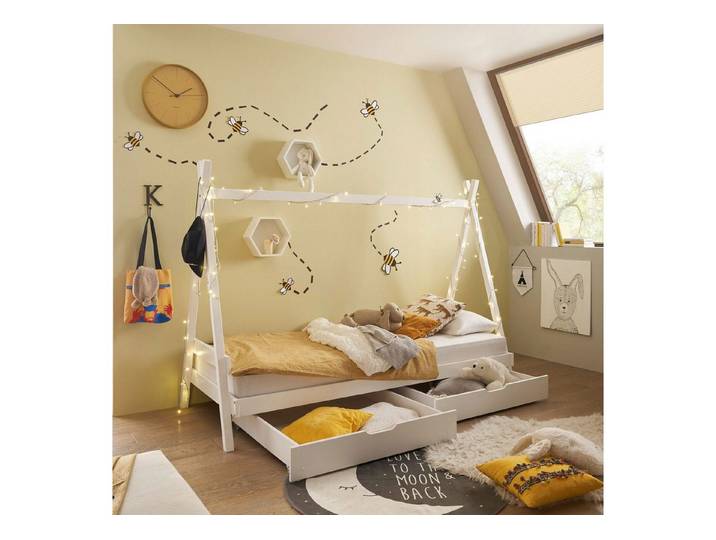 Möbel Akut Kinderbett Kinderbett Sora mit Matratze Lattenrost Kiefer massiv 90x200