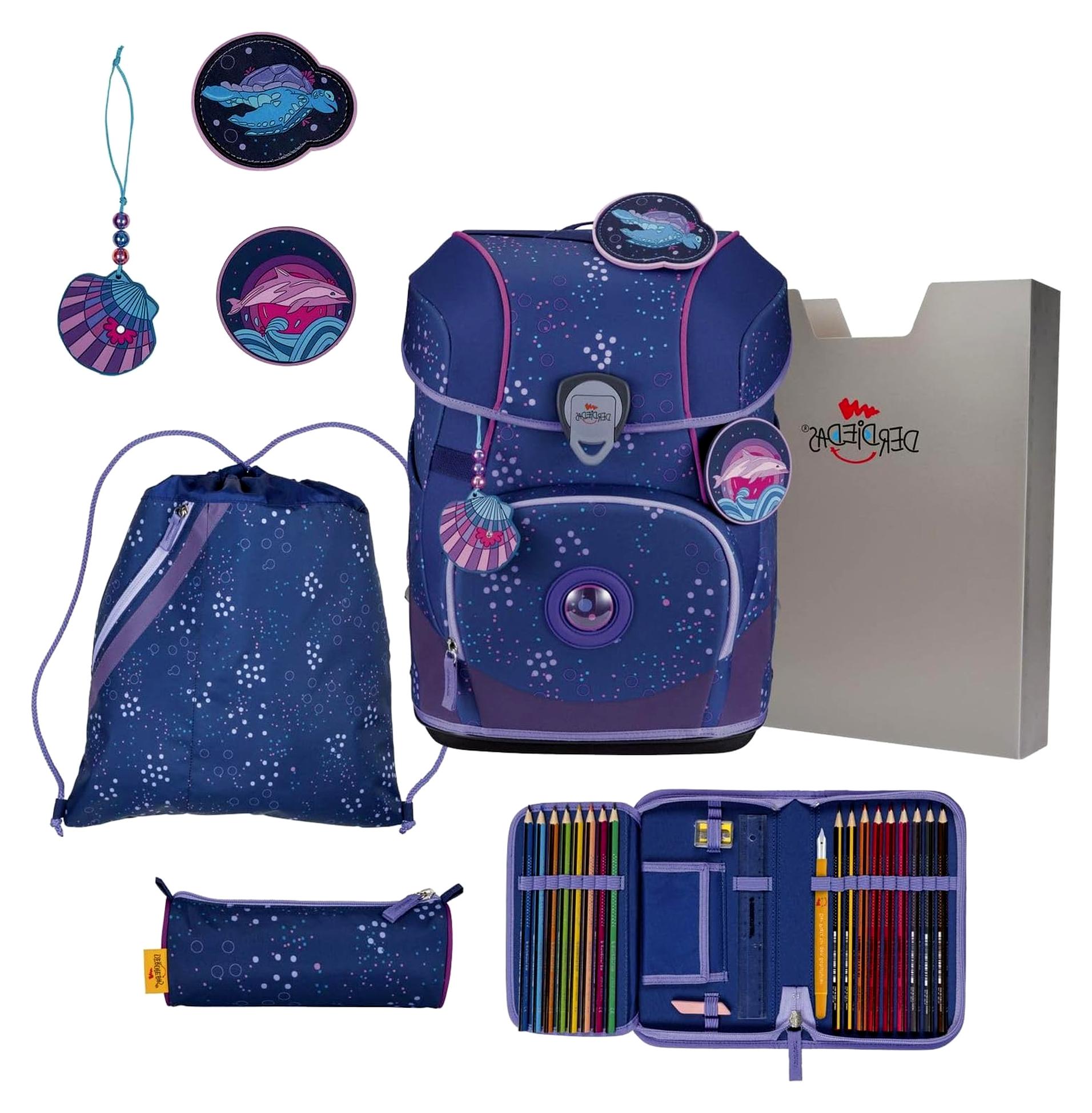 Schulranzen Set 5-teilig ErgoFlex Tiny Deep Ocean