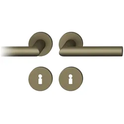 FSB, Türgriff + Türgarnitur, Drückergarnitur 121076 ASL, Türgriffe + Rosetten BB, Alu mittelbronze farbig (Türgarnitur)