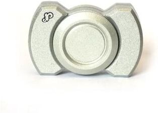 Inspired Living 3 in 1 Stainless Steel Fidget Spinner Slider Clicker Premium Stress Relief EDC Toy silver