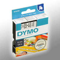 Dymo Label Band D1 43613 (S0720780) schwarz auf weiß 6mm x 7m