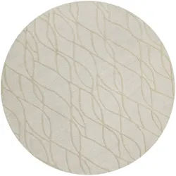 WECONhome Kurzflorteppich Hamptons TWENTYTHREE creme weiß 200 cm rund