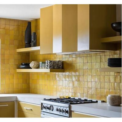 Moroccan Mosaic & Tile House Handmade 4x4-in Moroccan Mosaic Solid Color in Mustard