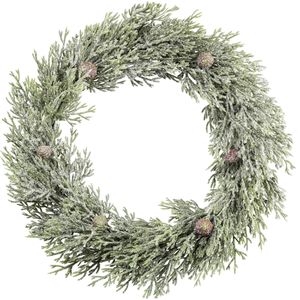 Creativ-green Weihnachtskranz 3023544-41, Ø 36 cm, Zypressenzweige mit Zapfen aus Kunststoff