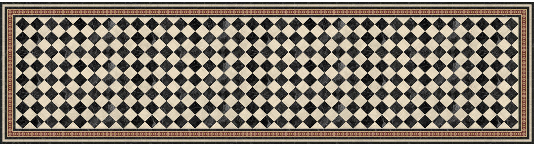 Brayden Studio Calero Vinyl Machine Printed Area Rug Rectangle 2'2" x 8'2.4"