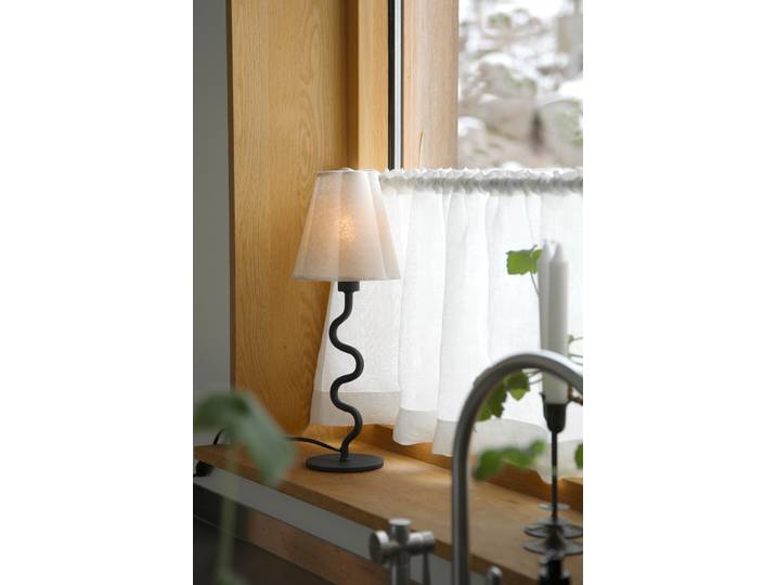 Lampe à poser Veya 15 x 41 x 15cm Beige Lin E14
