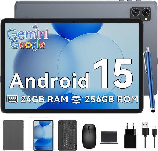 Schnelleinkauf - Tablet mit Tastatur 10 Zoll, 24GB RAM, 256GB ROM, Octa-Core, Android 16, 5000mAh, 8MP + 5MP, Face ID, GPS, Komplett mit Zubehör