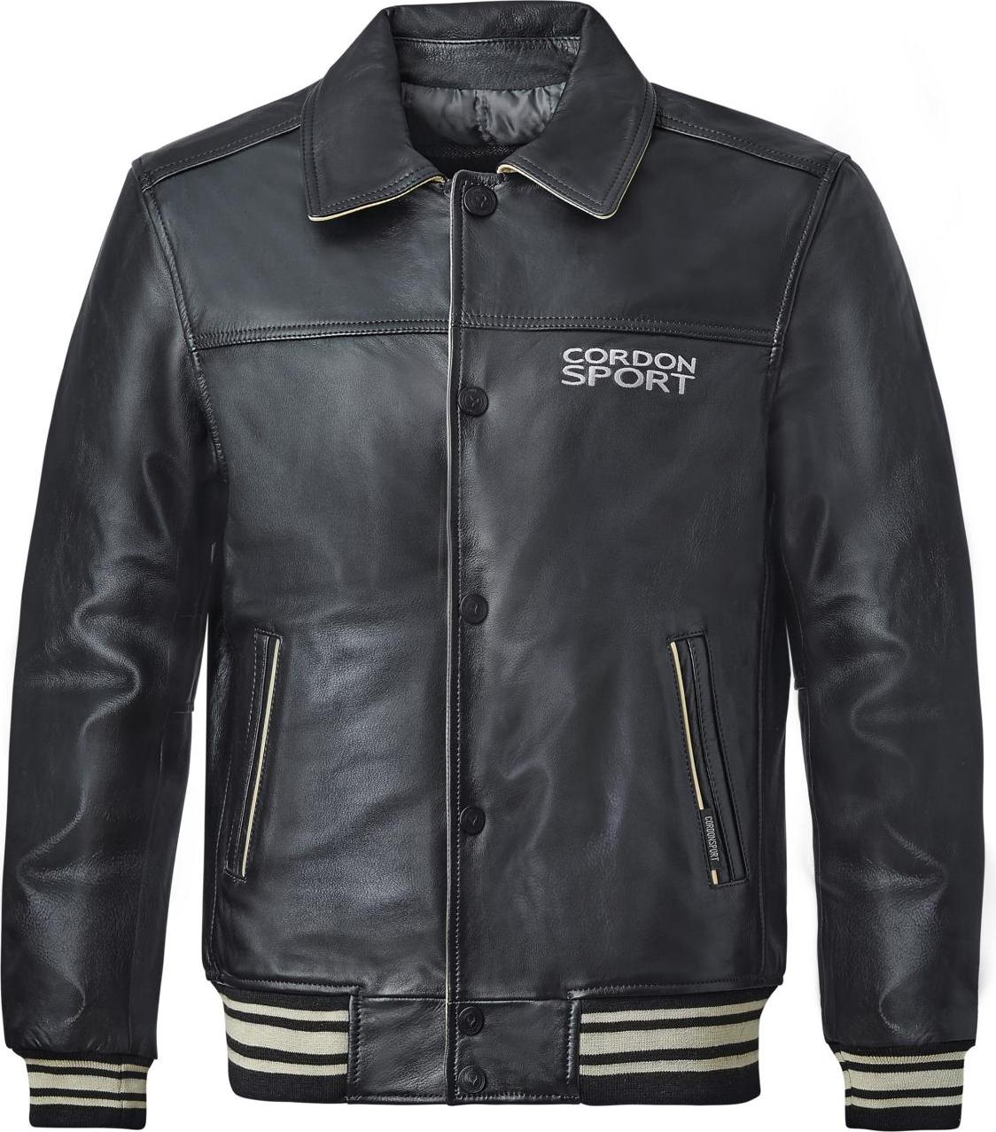 Cordon Sport Herren Lederjacke Havard black stone 4XL