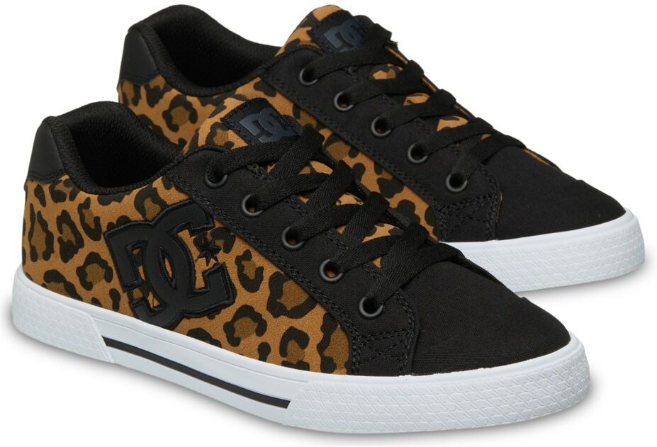 Sneaker DC SHOES "Chelsea", Mädchen, Gr. 10(42), braun (animal), Obermaterial: Textil / Futter: Textil / Außensohle: Gummi., Schuhe Sneaker