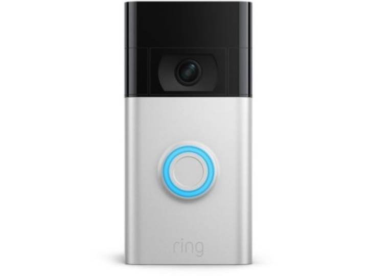 Ring - Sonnette Connectée Video Doorbell - Satin Nickel Slim
